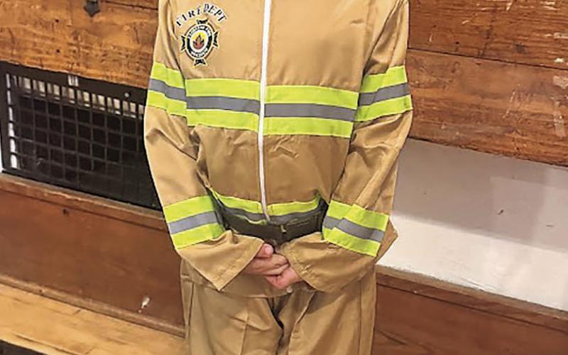Oliver Rauner of Table Rock, a volunteer firefighter