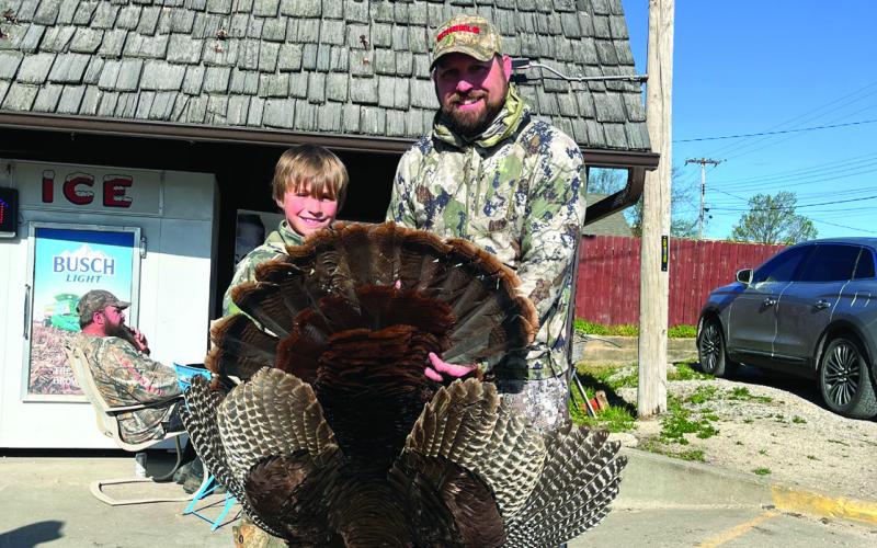 Colton Sedivy (left) and his dad with the second of Colton’s birds. Colton finished in third place.