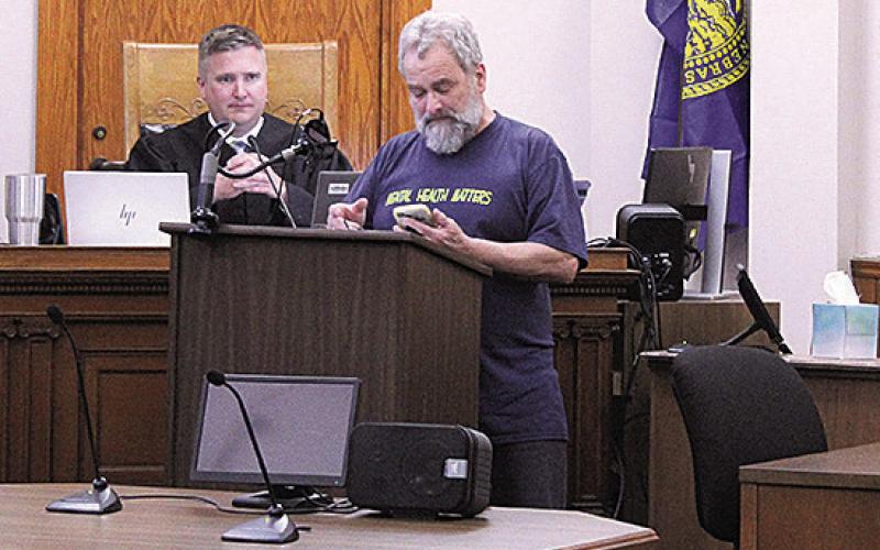 Ralph Schiffbauer delivers a speech at his drug court graduation