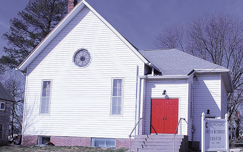 The old Methodist church in Burchard will be open to the public on the afternoon of April 4