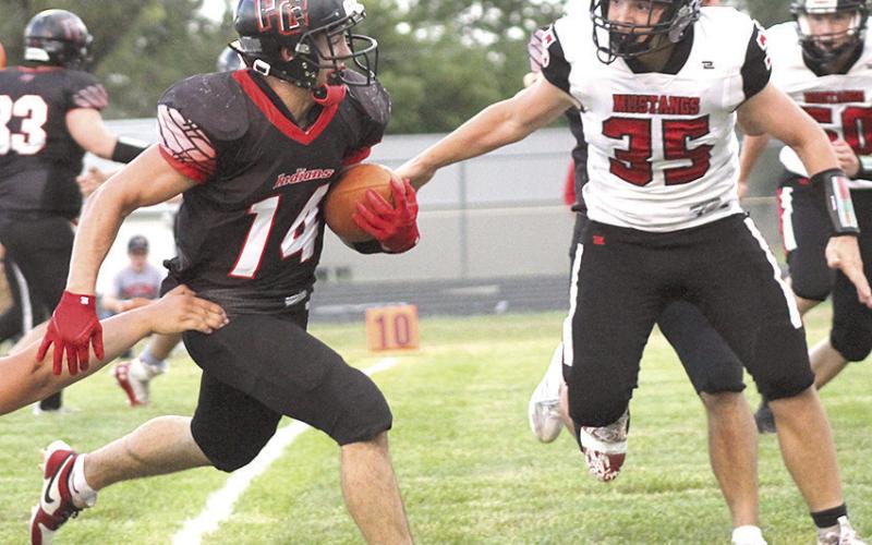 Pawnee City blasts Meridian 57-6 through weather delay