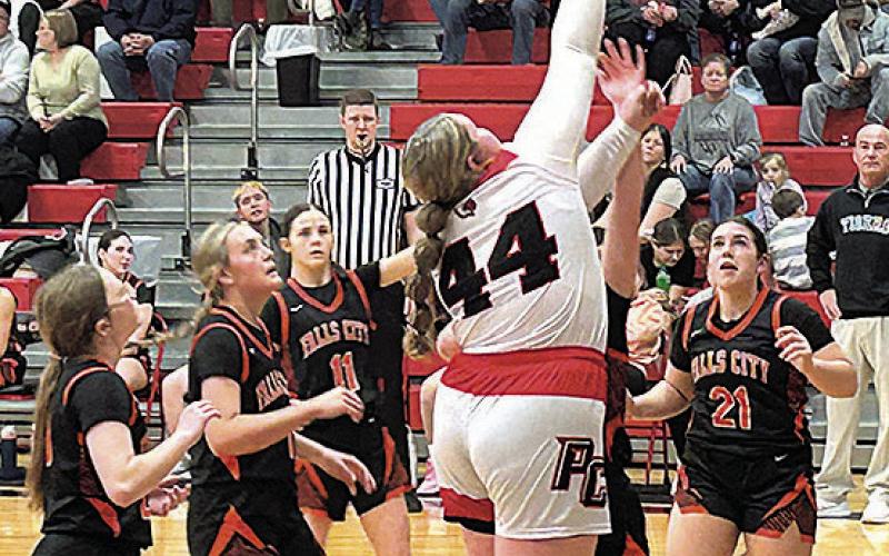 Addy Sisco with the offensive rebound and put back for two. photo by Emily Norman