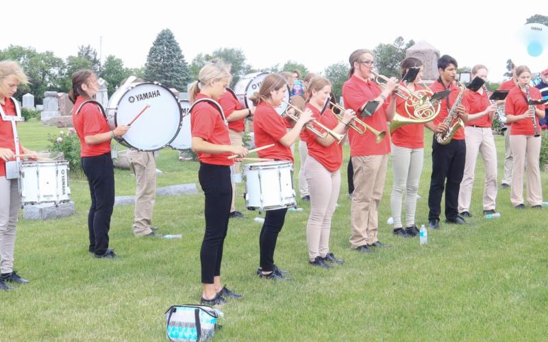 Windy day for Pawnee City Memorial Day service