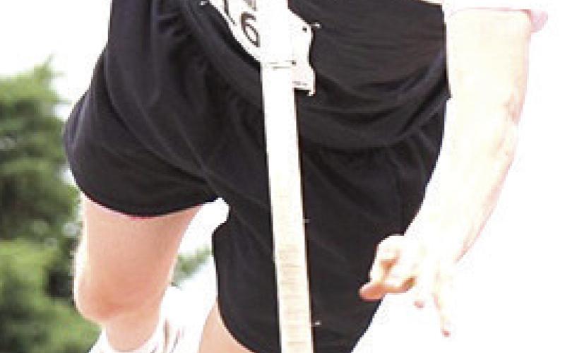 HTRS’ Brogan Dunlap clears 11’6” in the Class D boys’ Pole Vault event on Saturday. Photo courtesy of Stephanie Croston/Seward County Independent