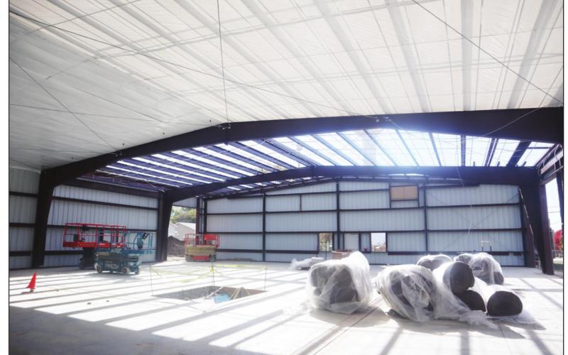 A look at the inside of the new fire hall under construction. Ray Kappel/Republican