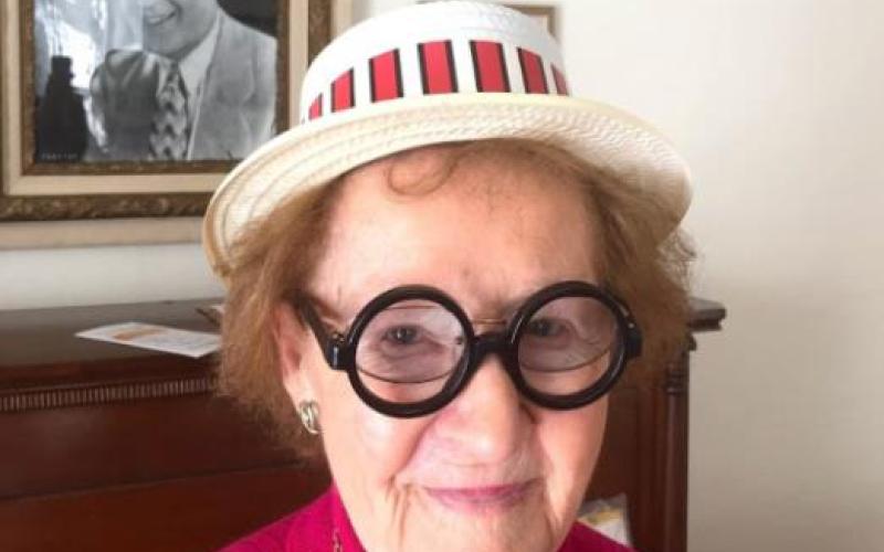 Yvonne Dalluge of Pawnee City, a Harold Lloyd fan.
