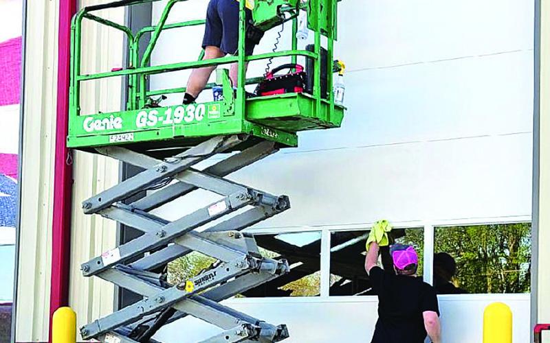 Pawnee CIty Fire Hall Doors Getting A Makeover