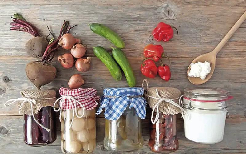One way of preserving food is the process of canning, which some people today still practice.