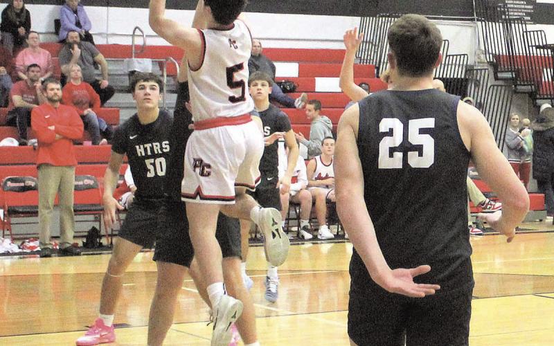 Pawnee City Indian Jordan Wernimont jumps to score