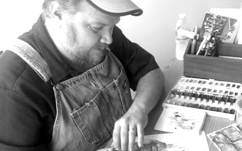 WHIMSICAL ARTIST CARMEN CERRA  RETURNSTOTHETABLE ROCK SQUARE