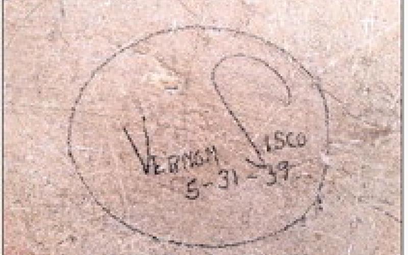 Vernon Sisco kept it short and sweet with just his name and the date