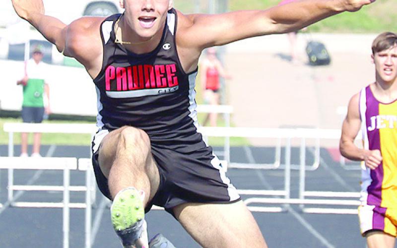 P.C.’s Anthony Kling was an additional qualifier in the boys’ 300 M. Hurdles and also won the High Jump. Jasa/Republican