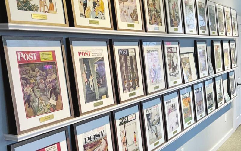 These are some of the Saturday Evening Post covers shown at the John Philip Falter Museum in Falls City.