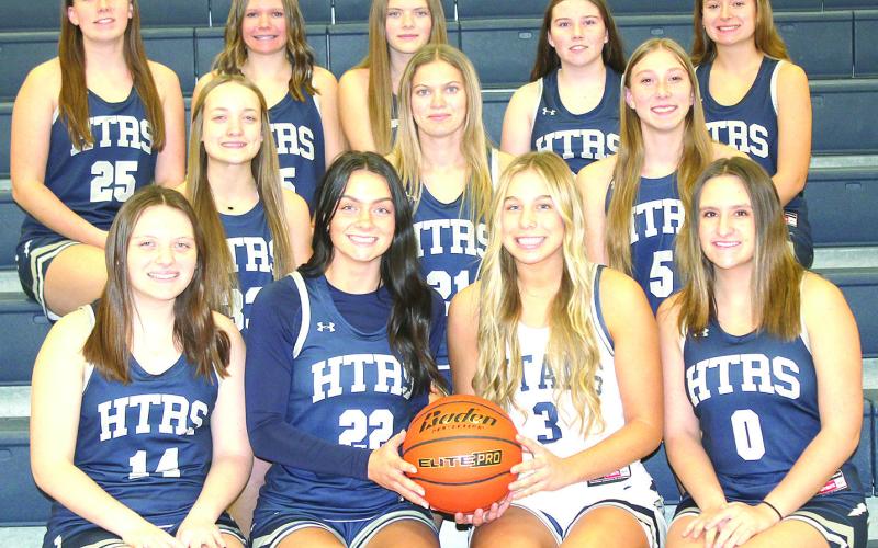 Members of the 2024-25 Humboldt Table Rock Steinauer Girls’ Basketball team are front, from left: Madison Bredemeier, Lillian Bowen, Laramie Glathar, Shayfer Cumro. Middle row: Grayson Sherman, Chloe Shupp, Makena Dunlap. Back row: PJ Howe, Kassi Kanel, Emerson Bredemeier, Eden Duryea, Eden Stewart. Not pictured: Elie Bstandig, Kenadi McClarnen, Colby Hedden.