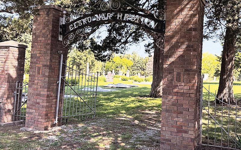 Czech Cemetery entrance Photo courtesy of Sharla Sitzman