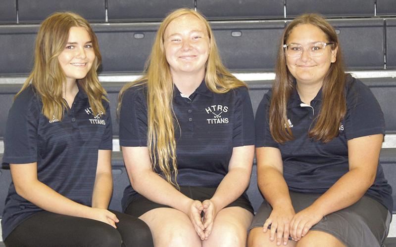 Members of the 2024 HTRS/P.C. Girls’ Golf team are from left: Ava Meints, Alyssa Askren and Kendall Freeman.