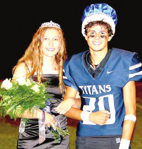 Humboldt Table Rock Steinauer’s Homecoming Royalty is Queen Ellie Schaardt and King Nic Knudson. photo courtesy of Lorrie Novak