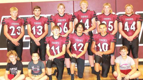 Members of the 2021 Lewiston football team