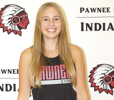 Larkyn Vlcek will represent the Pawnee City Cross Country varsity team this season
