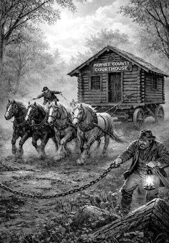Image of The Courthouse Heist created by author using AI.