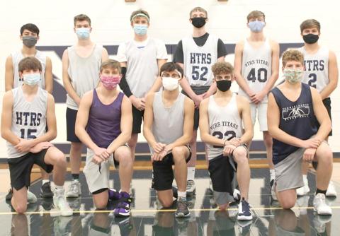 Members of the 2020-21 Humboldt Table Rock Steinauer Boys’ Basketball team are: Front, from left: Jack Hunzeker, Hunter Frey, Nic Knudson, Ethan Dierberger, Andy Stalder. Back row: Donovan Kostecka, Trevor Plager, Jacob Joy, Kaden Cooper, Gage Schaardt, Jayden McNealy. Not pictured: Jeremiahe Woolard.