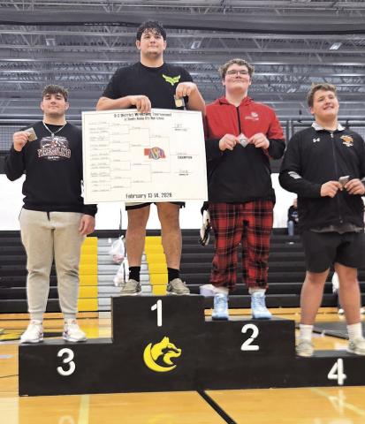Dylan Layne placed 3rd in his weight class at Districts Wrestling, making him a State Qualifier