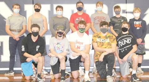 Members of the 2020-21 HTRS Wrestling Team are front, from left: Marcus Bratrsovsky, Damon Portrey, Andy Maloley, Trenton Williamson, Jakob Richey. Back row: Isaac Bittner, Wyatt Anderson, Aiden Worthey, Ty Faulks, Brandt Leech, Roman Coats, Clayton Shook. Not pictured: Ty Force, Clayton Howe, Derex Kish, Dillon Lefler, Sean Long, Brody Mendenhall, Yadriel Rupiza-Cartagena, Tristan Tackett, William Taylor, Caleb Werman.