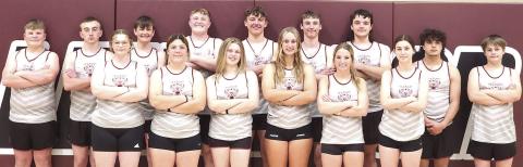 Members of the 2025 Lewiston Track team are front, from left: Vivienne Johnsen, Bryleigh Crouse, Ayden Hunzeker, Maddie Janssen, Justice Currie, Savannah Cutshall. Back row: Taven Borcher, Tristen Wagner, Cashton Steinacher, Brody Wright, Brock Janssen, Payton Heideman, Axel Seeman, Alex Seeman, Jacob Bruns.