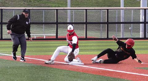 Jack Hilgenfeld makes a play at 3rd base Photo courtesy of Taylor Dunekacke