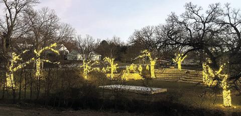 Van Horne Park gets decorated for the Christmas Season
