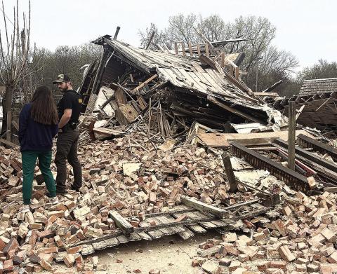 Nebraska Wind Huffed and Puffed and Blew the Building Down!