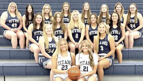 Members of the 2023-24 Humboldt Table Rock Steinauer Girls’ Basketball team are front, from left: Jaylie McNealy, Avery Dierberger. 2nd row: Alyssa Askren, Laramie Glathar. 3rd Row: Maddie Bredemeier, Kenadi McClarnen, Elie Bstandig, Shayfer Cumro, Lillian Bowen. 4th row: Camryn Vaughan, Harlee Hardesty, Miranda Rist, Chloe Shupp, Makena Dunlap, Grayson Sherman, Addison Bittner, Colby Hedden. Not Pictured: Hannah Koziol.