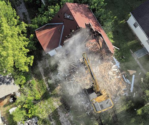 The house at 1526 5th Street was demolished by Gyhra Construction recently. The property is owned by Don and Anita Bentz. Photo courtesy of Pawnee County Sheriff Braden Lang