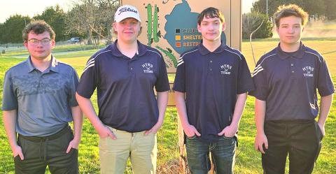 Members of the 2024 HTRS/Pawnee City Golf Team are from left: Isaac Seitz, Johnathan Koch, Grey Sherman, Carson Refsdal.