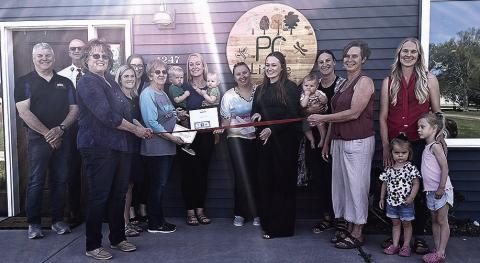 Pawnee County Little Learners Daycare held their ribbon cutting on Tuesday, April 21. The ribbon cutting was followed by an open house party. (From left to right) Back Row: Mike Habbegger, John Werner, Emily Sisco, Julia Smith and sons, Megan Morrison, Joni Hegemann and son. Front Row: Nanette Smith, Lola Seitz, Josie Friedly, Angie Kramer, Michelle Wehrbein and daughters.