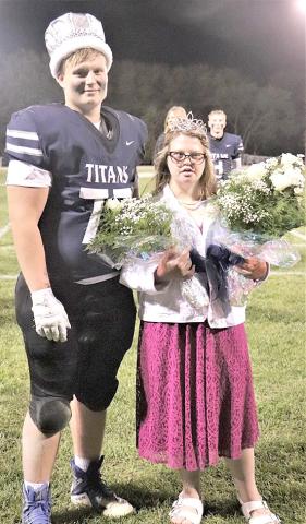 HTRS Homecoming Royalty – King Ryken Davis and Queen Libby Standerford. photo provided by Sandy Stalder