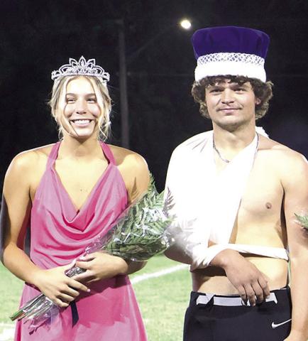 HTRS HOMECOMING ROYALTY – Humboldt Table Rock Steinauer’s Queen Laramie Glathar and King Hunter Bohling were crowned last week at HTRS’ Homecoming. photo courtesy of HTRS Public Schools