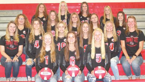 Members of the 2021 Pawnee City Volleyball team