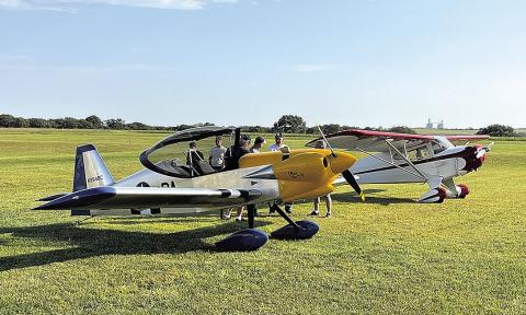 Planes on display this past weekend at Pawnee City Airport