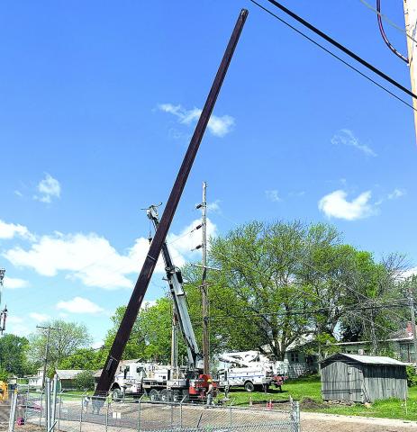 NPPD Installs Second Utility Pole