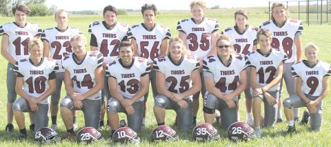 Members of the 2023 Lewiston football team are front, from left: Everett Bohling, Caleb Rule, Brady Bledsaw, Tristen Ray, Jaxon Janssen, Ashton Sanders, Evan Christen. Back row: Alex Pospichal, Kaden Wagner, Axel Seeman, Alex Seeman, Brody Wright, Cashton Steinacher, Zander Wagner. Not pictured: Head Coach Chuck Humphrey, Asst. Coaches Mathew Sholty, Alex Callan and Eric Bledsaw.