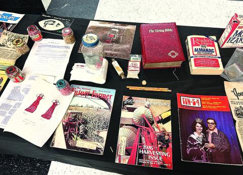 Some of the items from the 1976 FFA Time Capsule