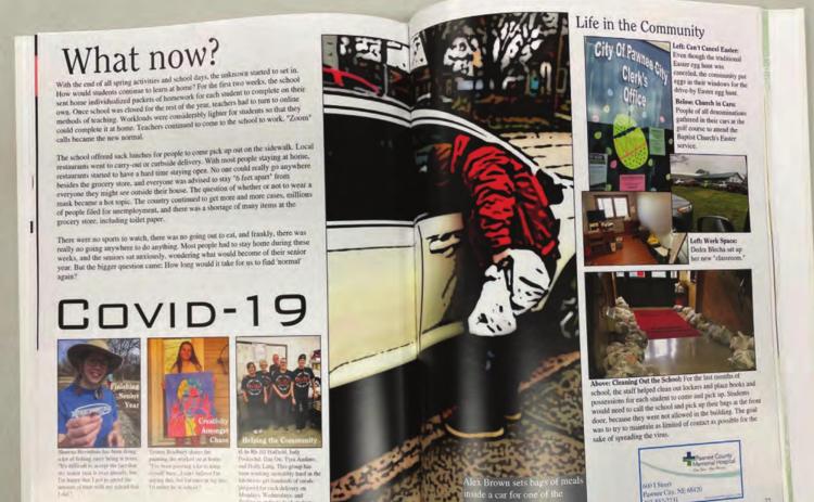 A page of Reyana Tegtmeier’s layout and copy writing. Anne Veleba photo