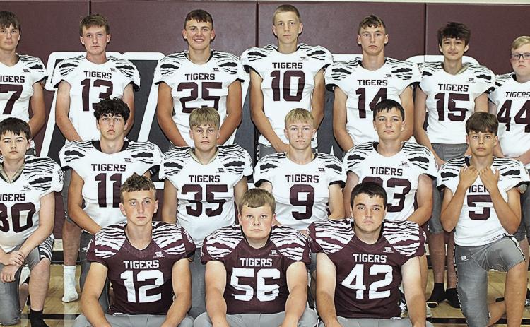 Members of the 2025 Lewiston football team are front, from left: Tristen Wagner, Taven Borcher, Axel Seeman. Second Row: Beckem Eggert, Sutton Morris, Jacob Bruns, Evan Christen, Colter Steinacher, Ethan McEvers. Third Row: Cashton Steinacher, Grady Weyers, Brock Janssen, Chase Rule, Payton Heideman, Kenny Peck, Camden Swendener. Not pictured: Brody Wright.