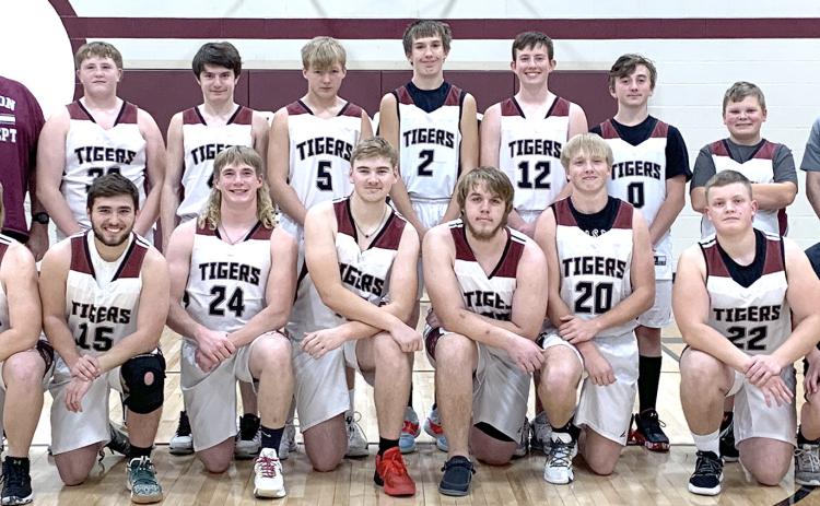 Members of the 2022-23 Lewiston Boys’ Basketball Team are front, from left: Jaxon Janssen, Brady Bledsaw, Tristen Ray, Jip Van De Voort, Freddie McMurray, Caleb Rule, Dejan Markwort, Grady Weyers, s.m. Back row: Asst. Coach Matt Sholty, Brady Wright, Alex Pospichal, Everett Bohling, Ashton Sanders, Cooper Swendener, Tristen Wagner, Taven Borcher, Head Coach Kohlton Gabehart. Not pictured: Ty Arena.