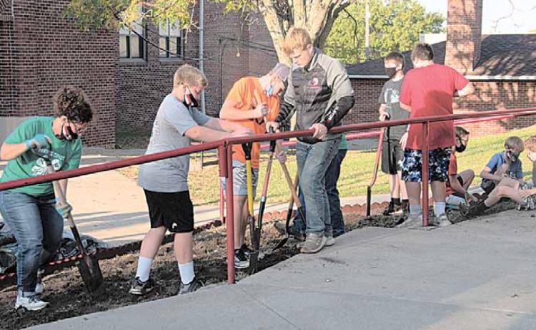 Extension Educator Mary Moser, left, was there as was her assistant Mary Gottula. Moser is at left and to her right are Daykon Kramer, Clayton Shook, William Vlcek, Christian Moore, Jesse McLaughlin, Dawson Wilkinson, Kaminn Ray Kappel Photos/Republican