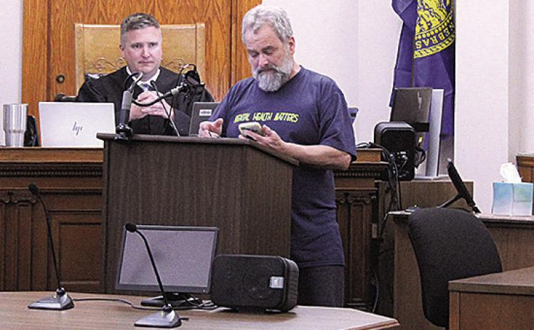 Ralph Schiffbauer delivers a speech at his drug court graduation