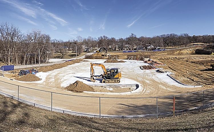 Prep work on the Recreation Dome north of the Oak Bowl.
