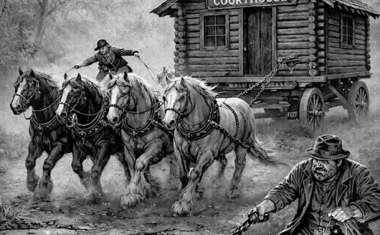 Image of The Courthouse Heist created by author using AI.