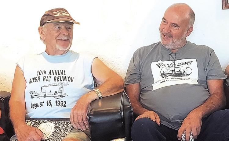 Dave Sutton of Bellevue and Larry Sitzman of Table Rock, new vice-president and president of the River Rat Reunion.